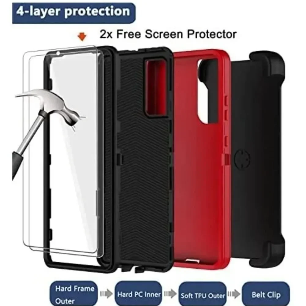🔹️🔺️NIB Red RubCase w/Belt Clip For Samsung Galaxy Fe 5G
